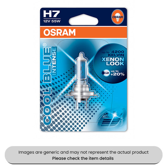 Osram Cool Blue Halogen Headlight Bulb Xenon H7 Cap PX26d, 12V, 55W Pack Qty 2