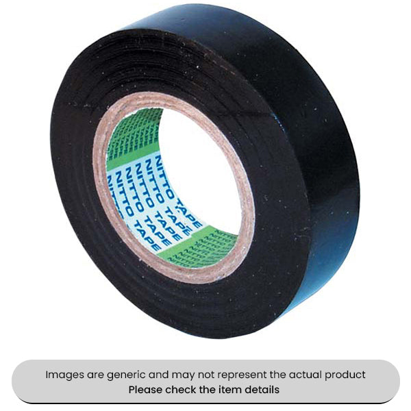 Black PVC Insulation Tape NITTO 21 19MM x 20m Rolls Pack Qty 10