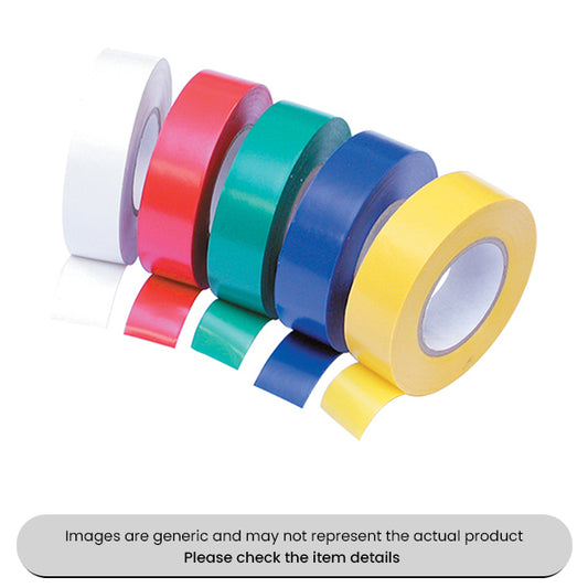 Insulation Tape Coloured PVC 19MMX20M High Quality Flame Retardant Pack Qty 10