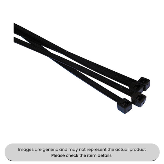 Black Cable Ties High Grade Nylon 7.6X300MM T120I Pack Qty 100