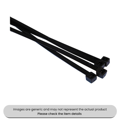 Black Cable Ties High Grade Nylon 4.8X295mm General Use Pack Qty 100