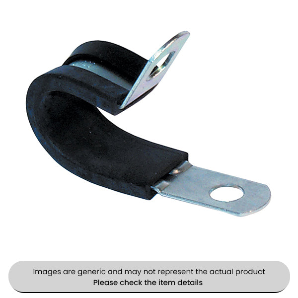 Zinc Plated Mild Steel P-Clips EPDM Rubber Lined 29MM Pack Qty 25