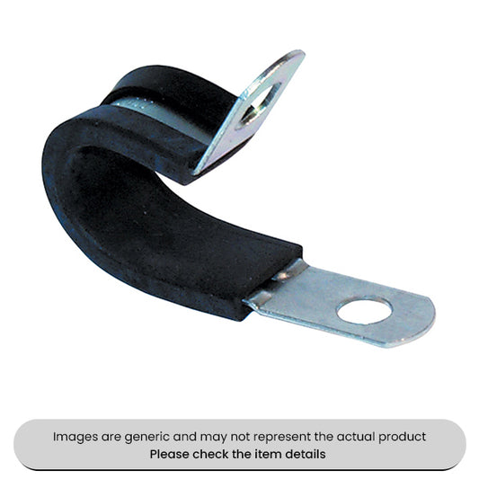 Zinc Plated Mild Steel P-Clips EPDM Rubber Lined 25MM Pack Qty 25