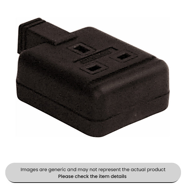 White Insulated Rubber Trailing Sockets 1Gang, 13AMP Pack Qty 2