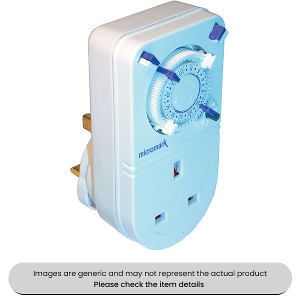 Timer Switch Plug 3Pin, 13AMP Pack Qty 1