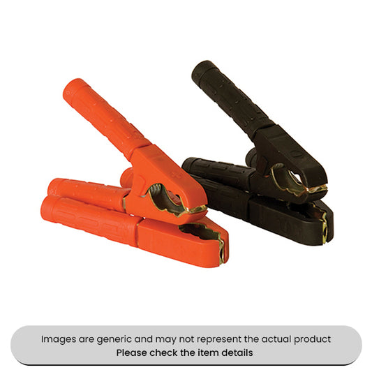 Red & Black Jump Lead Handles 100AMP With Insulated Plastic Pack Qty 4
