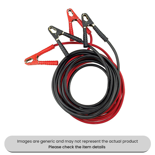 Red & Black Battery Booster Cables Heavy Duty 750AMP 5M Length Pack Qty 1