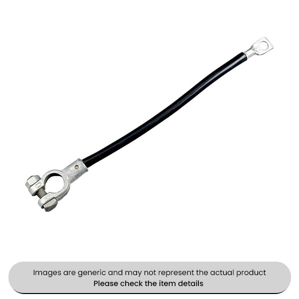 Black Battery To Starter Cables PVC Insulate 45CM Battery Straps Pack Qty 1