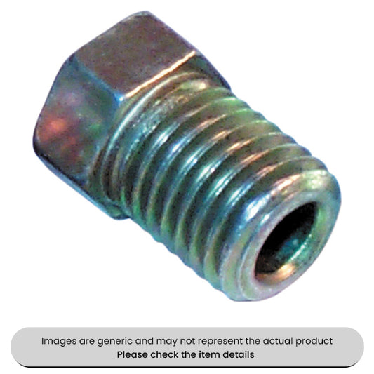 Fully Threaded Male Brake Nuts 10X1.25MM Pitch Suits 3/16" Pipe Pack Qty 50