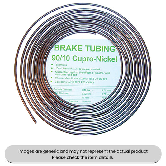 90/10 Cupro-Nickel Brake Tubing 6MM, 25FT Pack Qty 1