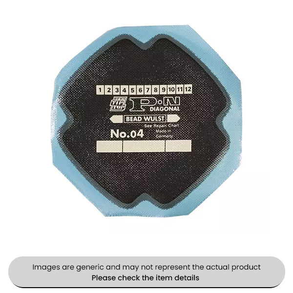 Cross-Ply Tyre Repair Patch PN Series 2 Plies, 120X120MM Pack Qty 10
