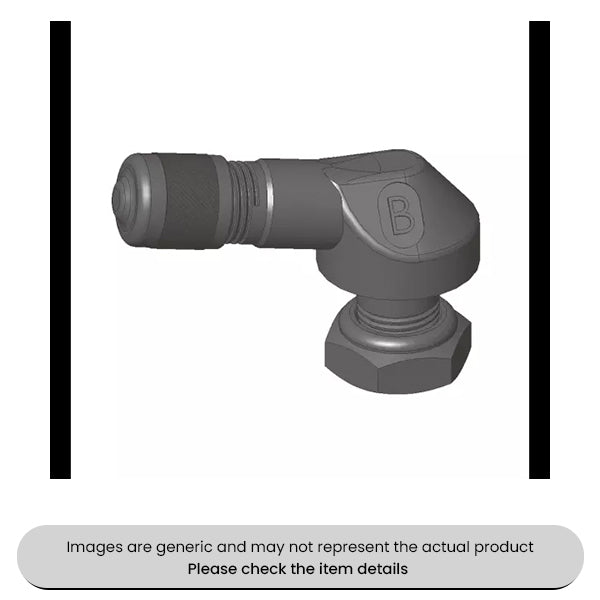 Black Angled Motorcycle Clamp-In Valve 8.3mm Pack Qty 5