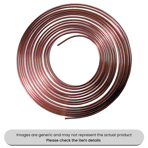 22 Gauge Copper Piping 1/4", 25FT Pack Qty 1