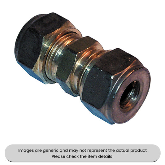 Brass Tube Couplings Metric 4MM With Stepped Olives Pack Qty 10