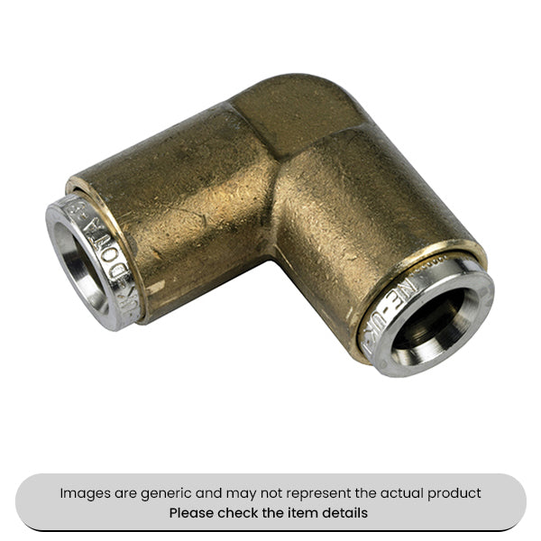 Brass Elbow Connectors Metric Push-In Air Brake 8MM Pack Qty 5