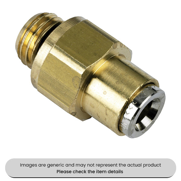 Brass Straight Studs Metric Push-In Air Brake M22X1.5, 15MM Pack Qty 3