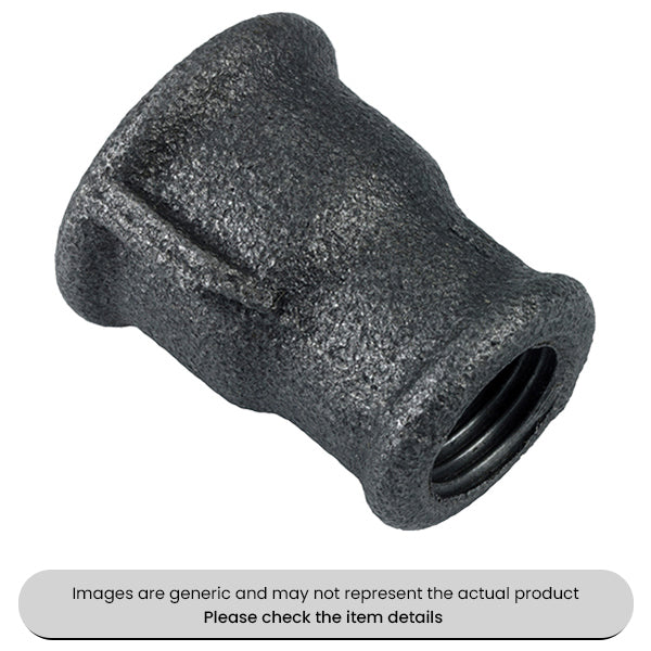 Malleable Iron Reducing Sockets 1/4" BSP-3/8" BSP Pack Qty 5