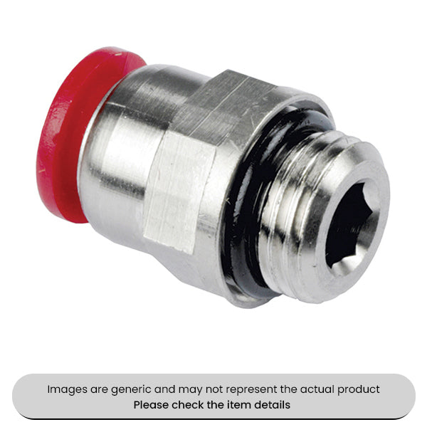Nickel Plated Brass Straight Adaptors 1/4" BSP, 8MM Pack Qty 3