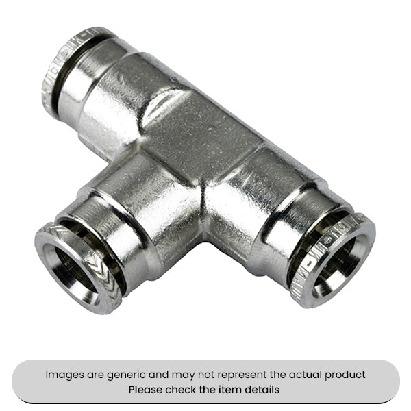 Nickel Plated Brass Tee Connectors 10MM Pack Qty 3