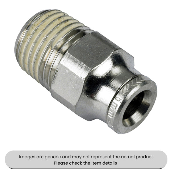 Nickel Plated Brass Straight Studs 1/2" BSP, 10MM Pack Qty 3