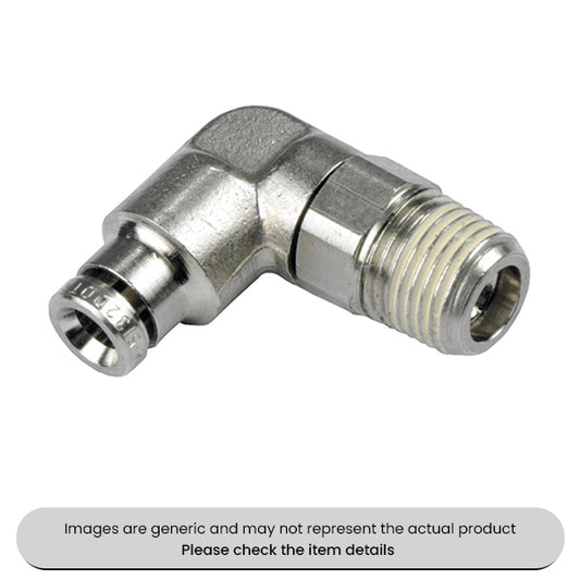 Nickel Plated Brass Swivel Elbow Studs 1/8" BSP, 6MM Pack Qty 5