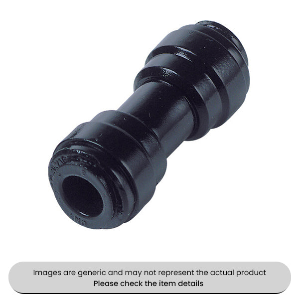 Push Fit Plastic Couplings Metric Equal Straights 10MM Pack Qty 5