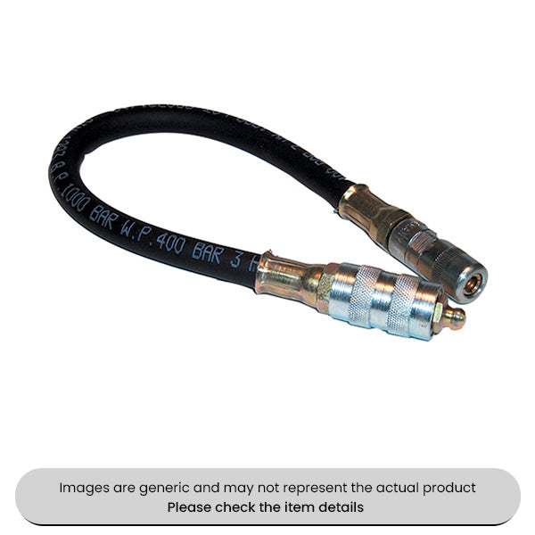 Flexible Rubber Hoses Snap-On 300mm With 4-Jaw Hydraulic Connector Pack Qty 2