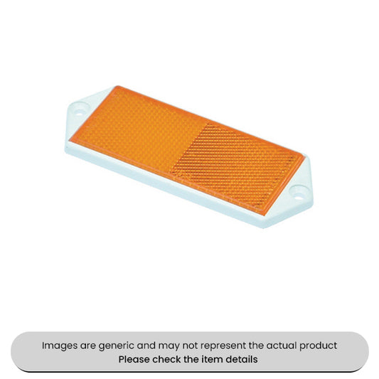 Amber Rectangular Reflector With White Surround 100X45mm Pack Qty 5