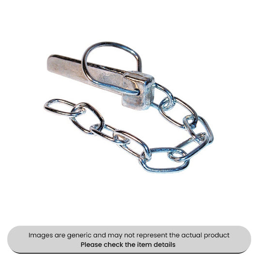 Zinc Plated Tailboard Cotter Pin With Ring 7 1/2" Chain Pack Qty 5