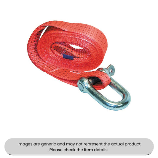 Tow Strap With Yoke & Shackle 5 Tonne Capacity 4.5M Pack Qty 1