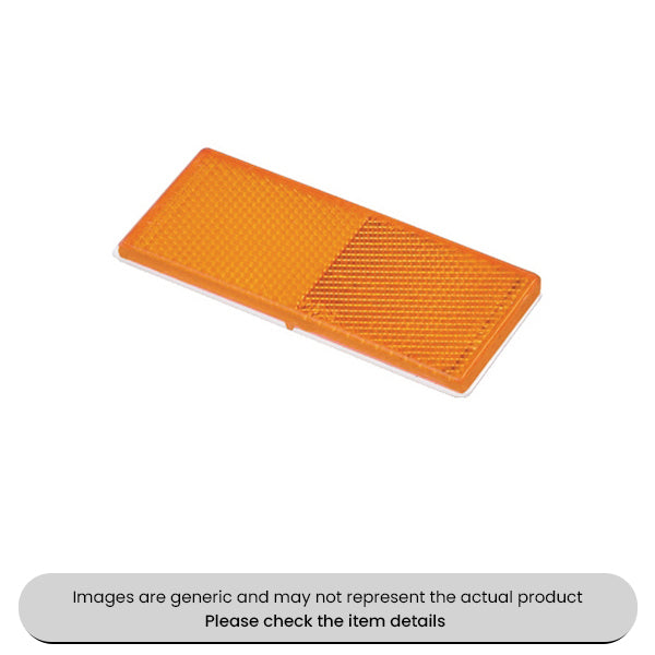 White Rectangular Reflectors Self Adhesive 100X45mm Pack Qty 5