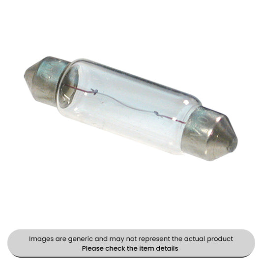 Festoon Bulbs SV8, 5-8, 11MM Diax43MM, 12V, 5W Pack Qty 10