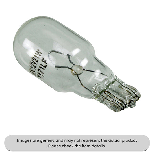 Clear Wedge Base Bulbs Side/Instrument w2.1 x 9.5d 35MM, 12V,10.2W Pack Qty 10