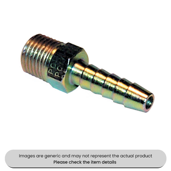 PCL Screwed Tailpieces Male Hose Tail Adaptor/Connector 9.50MM Pack Qty 5