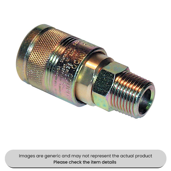 Male PCL 100 Series Coupling Made in Sheffield 1/2" BSP Pack Qty 1