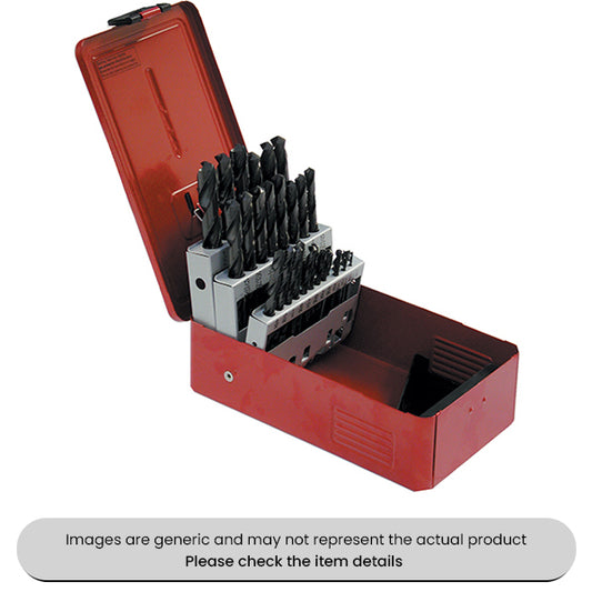 Dormer HSS Jobber Drill Sets In Metal Case Right Hand A100, 1/16-1/2" Pack Qty 1