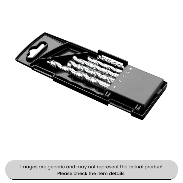 Masonry Drill Set 4-8MM With Plastic Storage Case Pack Qty 5