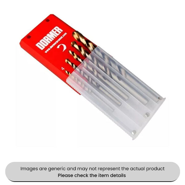 Dormer HSS Jobber Drill Plastic Dispenser Set A002, 4-10MM Pack Qty 1