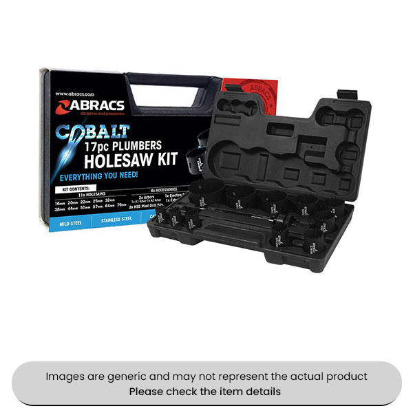 Metal Plumbers Holesaw Kit 16-76MM Pack Qty 1