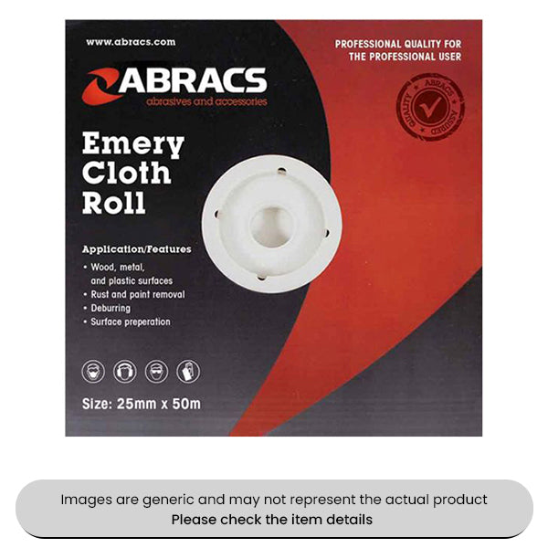 Emery Cloth Rolls P60, 50MMX50M Pack Qty 1