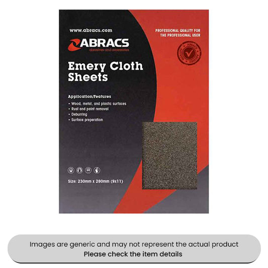 Aluminium Oxide Grain Emery Rolls & Sheets P40, 230x280MM Pack Qty 25