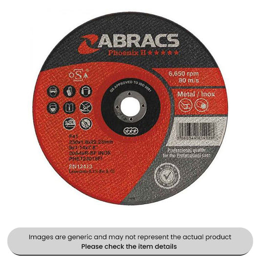 Cutting Phoenix Extra Thin Discs 115X1.6MM, 22MM Pack Qty 10