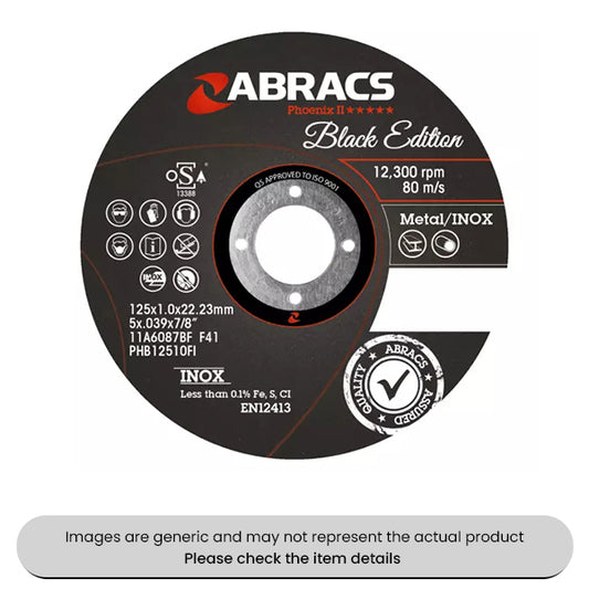 Premium Cutting Black Edition Extra Thin Discs 230X1.8MM, 22MM Pack Qty 10