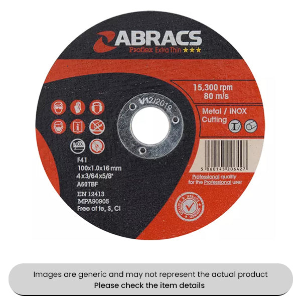 Cutting Proflex Extra Thin Discs 125X1MM, 22MM Pack Qty 10