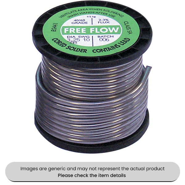 Solder Wire Flux Core, 1/2KG Coil, 1.6MM Pack Qty 2
