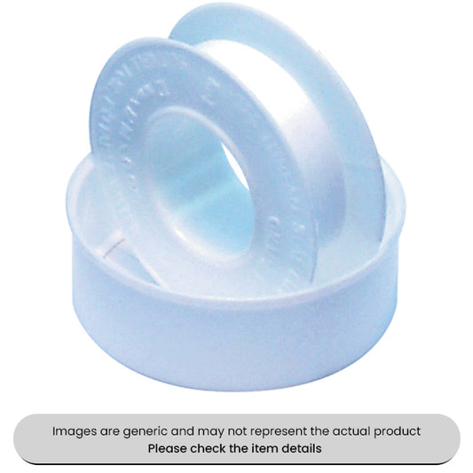PTFE Thread Sealing Tape 12MMX12M Rolls On Plastic Spools Pack Qty 10