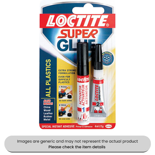 Super Glue Sticks All Plastics 2G Tubes for Rapid Bonding Pack Qty 1