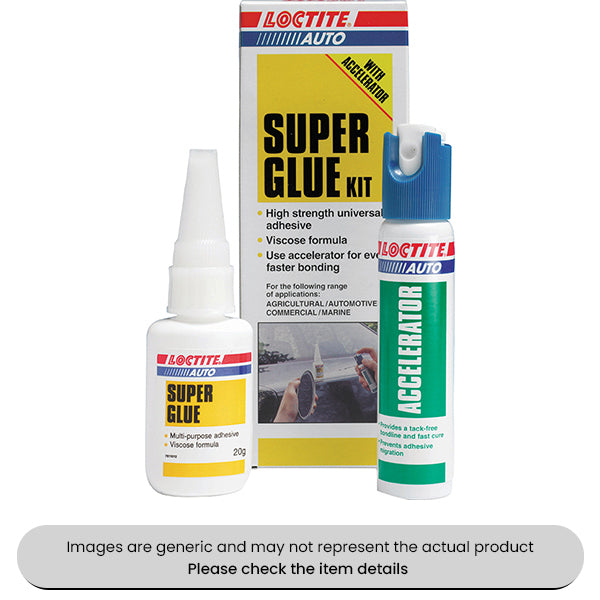 Universal Adhesive Super Glue Kit 20G Bottle Pack Qty 1