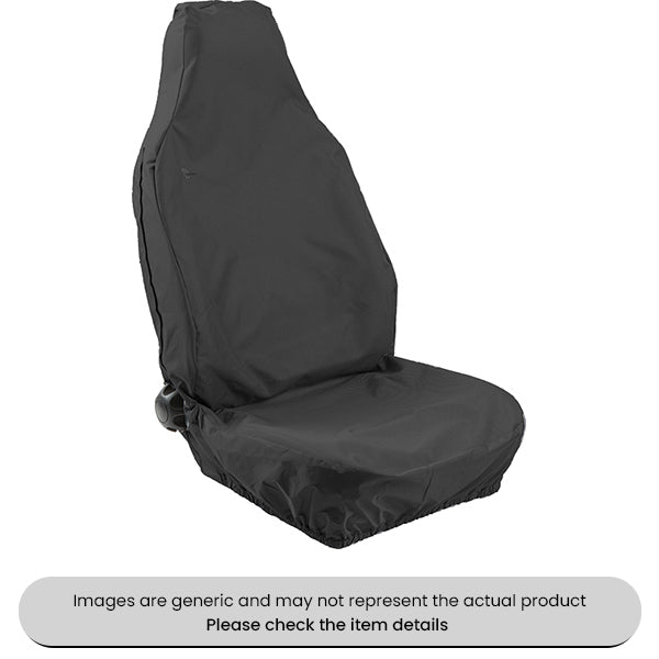 Black Universal Front Seat Cover Pack Qty 1