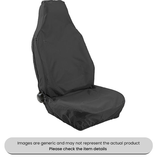 Black Universal Front Seat Cover Pack Qty 1